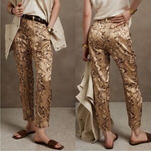 Banana Republic Python Snake Silk Cargo Pants